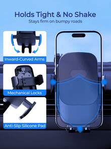REMAX Universal Car Phone Mount For Dashboard Windshield, Strong Suction Cup Phone Holder With 360° Rotatable Extendable Arm, One-Hand Operation Washable Pad, Fits 4-7.2 Inch Phones,Car Accessories, Car Essentials, Car Stuff - Black - View 4