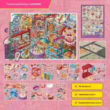 Senyou Creative Scene Stickers, Urban Life Series Extra Large Scene Stickers, Colorful City & Miniature People Creative Scene Art, DIY Handmade 3D Stress Relief Stereo Stickers - Super Large Version 10.0 Lilliput - View 1
