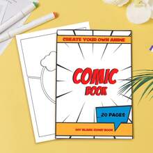 1PC Anime Manga Style Cover Picture Book, Comes With Multi-Panel Storyboard Template, Easily Create Your Own Manga Story - Single Piece - View 8