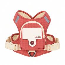 Ransel Hewan Peliharaan dengan Tali Anjing, Rompi Anjing Jaring Reflektif dan Bernapas, Harness Jalan-jalan Luar Ruangan yang Dapat Diatur, Cocok untuk Anjing Kecil dan Sedang - MultiWarna - View 13