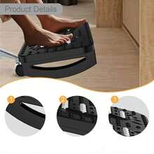 1pc Under Desk Foot Rocker, Ergonomic Massage Roller Design, Oversized Posture Support, Suitable For Home / Office / Camping - Multicolor - View 1
