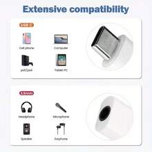 4pcs USB-C To 3.5mm Headphone Jack Adapter, Audio 3.5mm To USB-C Adapter, Type-C To AUX Audio Converter, Compatible With IPhone - View 7