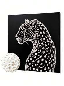 Handmade Pearl Painting Set, Pearl Cheetah Pattern Design, Full Set Of Hand Tools, Wall Decoration, Holiday Gifts. - A - View 6