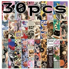 30pcs/120pcs Retro Y2K Fun Cat Poster And Bookmark Set-The Perfect Choice For Book Lovers-Stylish Reading Accessories, The Ideal Gift For Bookworms, And A Must-Have For Reading - View 12
