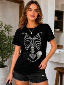 Women T-Shirts - Black - View 6