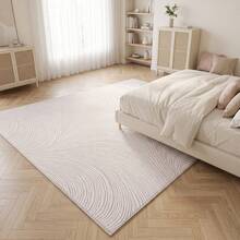 Washable Modern Minimalist Patterned Area Rug – Scandinavian Geometric Design, Contemporary Washable Carpet For Living Room, Bedroom & Home Decor - White - View 5