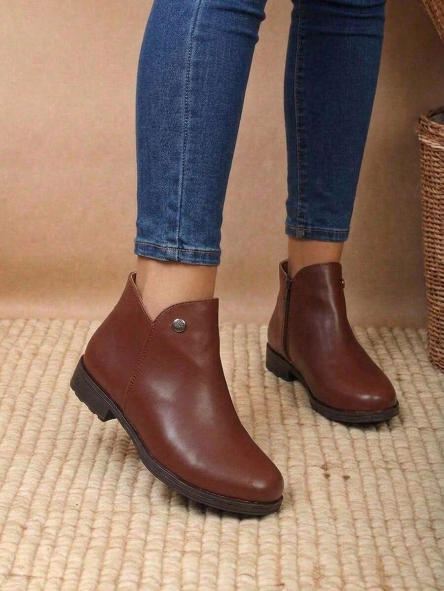 Women Ankle Boots & Booties - Brown - View 1