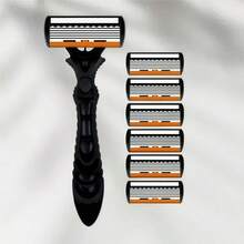 Six-Blade Razor, Specially Designed For The Ultimate Shaving Experience. Features Replaceable Heads, A Non-Slip Handle, And Progressively Layered Blades That Reach Deep Into Hair Follicles For Precise Hair Removal. - Multicolor - View 13