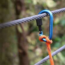 6pcs Outdoor Climbing Carabiner D-Ring Locking Aluminum Alloy Extra Strong Sturdy Nut Key Ring Backpack Water Bottle Clip - View 7
