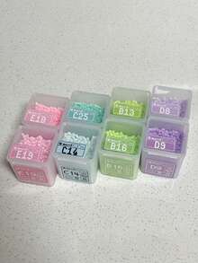 3pcs Small Transparent Plastic Storage Boxes With Lids, Mini Semi-Transparent Square Bead Storage Boxes, Stackable Small Parts Boxes, Suitable For Beads, Nail Art Decorations, Jewelry, Desktop Vanity Storage, School Travel Essentials - Clear - View 4