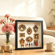 1 Set DIY Mini Museum Shadow Box - Rayakan Kenangan Berharga Anda dengan Cara Unik, dengan Tampilan Foto yang Dapat Disesuaikan dan Kit Bingkai Kotak Bayangan Figur Miniatur (Non-Listrik) Dekorasi Suvenir Unik yang Dipersonalisasi, Hadiah Halloween/Natal/Dekorasi Rumah - 7 inci persegi - View 3