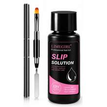 LIMEGIRL Poly Gel Nail Slip Solution Set 30ml For Polygel Builder Poly Nails Hard Gel Cleanser Solutions 1.01Fl.Oz With Nail Art Tool - Clear - View 9