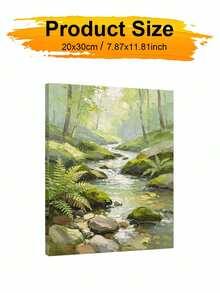 DIY Green Forest Stream (Frameless Or Framed 8x12 / 16x20 Inches) Paint By Numbers Kit(Acrylic) Arts & Crafts For Adult Beginners, Home Wall Decor, And Unique Holiday Gifts For Relaxing Painting Sessions - Sets - View 10
