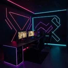 Acosh Neon Lampu Strip Neon LED RGB dengan Kontrol Jarak Jauh IR 44 Tombol, Lampu Tali Neon Fleksibel USB 5V, Lampu Neon LED Mode Multi-Warna untuk Kamar Tidur, Ruangan Dalam dan Dekorasi Harian Luar Ruangan - RGB - View 10