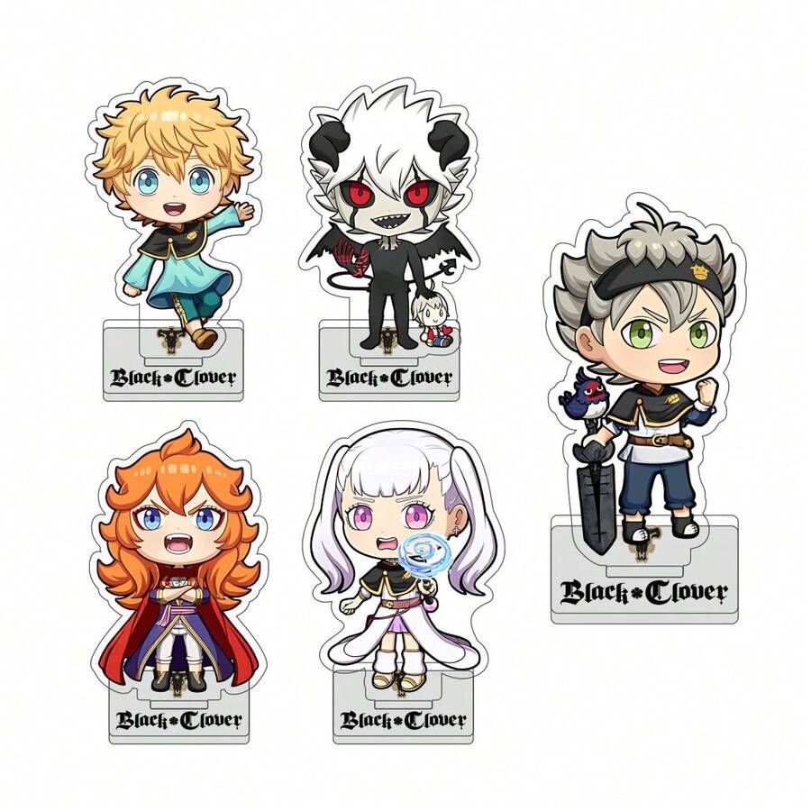ديكور مكتبي واقف لشخصيات أنمي Black Clover أستا ويونو سري، أكريليك 10 سم، هدية لطيفة للمعجبين - متعدد الألوان - مشاهدة 1