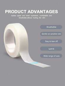 1/10/20/30 Rolls Micro-Porous Breathable Eyelash Extension Tape, Eyelash Pads, Under-Eye Stickers, White Adhesive Fabric Tape, Suitable For Makeup, Personal, And Professional Eyelash Extension Applications. Lashista Lash Tech Supplies - White - View 4