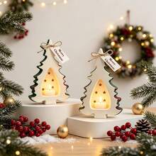 1pc Christmas Tree Candle Holder Silicone Mold, Star Hollow Tea Light Candlestick Resin Plaster Mold For Xmas Home Decor DIY Aromatherapy Craft - Multiple Styles - View 5