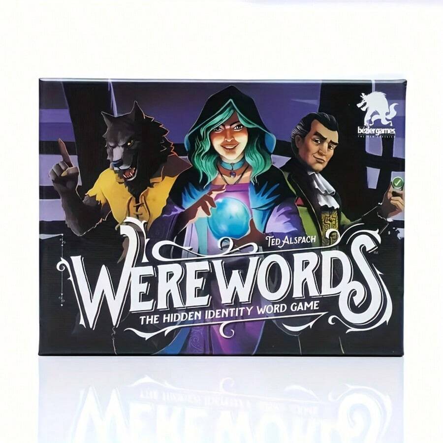 Hidden Identity,Word Deduction,Multiplayer,Cardboard,Werewords Board Game,Dark Fantasy Witch & Werewolf Art Style,Guessing Word Social Bluffing Game,Tabletop Mystery Game,For Game Night,Indoor Party,Christmas,Thanksgiving,Birthday Gift - Multicolor - View 1