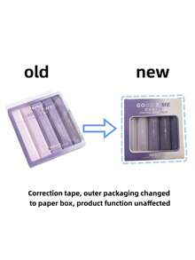 5pcs Gradient Pen-Shaped Correction Tape, Original Paper White Correction Tape, Student Aesthetic Stationery, Suitable For Notebook Correction, Daily Homework, Student Use - Correction Tape - View 8