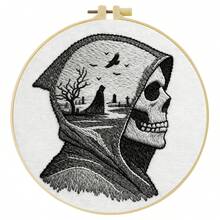 15*15cm/5.9*5.9in 20*20cm/7.9*7.9in,Halloween Flowers Embroidery Kit, DIY Handmade Embroidery Set For Adult Beginners, Home Gift, Women's Sewing Gift, Including User Manual, Printed Pattern Fabric, Embroidery Frame, Needle And Thread. - Halloween Flowers - View 13