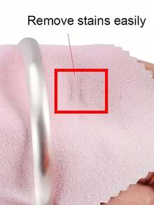 50 PCS Kain Pembersih Perhiasan -H Tisu Pembersih Perak Suede Dua Sisi untuk Emas, Platinum & Penghilang Noda (Dapat Digunakan Kembali, Lembut) - Berwarna merah muda - View 8