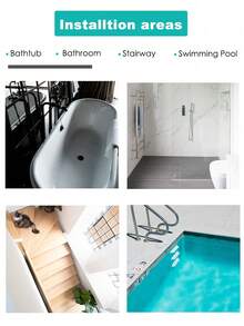 10/5Pcs Different Sizes Flower Bathtub Non-Slip Stickers Decoration - A - View 10