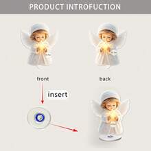 1/3pcs Acrylic Angel Rotating Ornament With Christmas Tree And Glowing Star Design, Suitable For Home, Office, Indoor Or Outdoor Use, Children's Room Decor, Christmas Decoration, 2D - Rotating Ornament - View 5