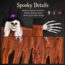 Halloween Decor, Grim Reaper Skeleton Large Hanging Ghost, Haunted House Bar Scene Props, Witch Props Hanging Decorations, Halloween Hanging Ornaments, Halloween Scene Decoration Props - Multicolor - View 3