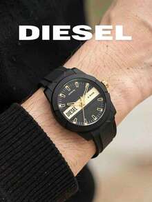 Diesel DZ1997 Fashion Men's Gift Watch, Date Display 5BAR Waterproof Sports Casual Watch - Black - View 4
