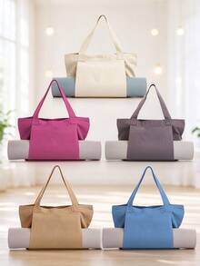 Túi tote đựng thảm yoga bằng vải canvas tùy chỉnh, túi đựng thảm yoga, ba lô tập gym cá nhân hóa, túi studio Pilates, quà tặng tập gym cho nữ - Nhiều màu - Xem 9