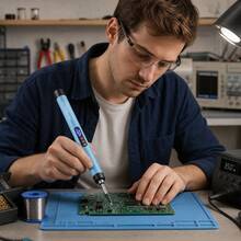 HZOMFEQBF Portable USB Rechargeable Wireless Soldering Iron With Digital Temperature Display, Handheld Pen-Style Soldering Pen For Circuit Board, Model, Jewelry, Fine Repair Tools - View 5