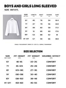 Girls' Cute Printed Patch Sleeve Crew Neck Long Sleeve Casual Sports T-Shirt - Blue - View 9