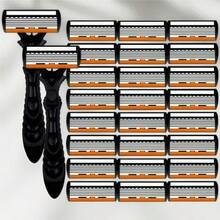 Six-Blade Razor, Specially Designed For The Ultimate Shaving Experience. Features Replaceable Heads, A Non-Slip Handle, And Progressively Layered Blades That Reach Deep Into Hair Follicles For Precise Hair Removal. - Multicolor - View 15