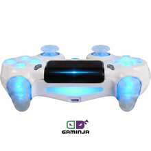 GAMINJA P412 Wireless Game Controller Compatible With P4 Console PC Computer, Colorful RGB Backlit Buttons, Dual Vibration Motion Control, Touchpad And Headphone Jack, 600MAH Battery Capacity - View 11