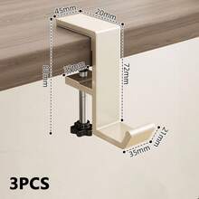 Metal Alloy Desktop Hooks With No Drilling And Adjustable Clips Suitable For Office, Study, Dormitory, Home, Christmas Gifts, Workspace Decoration - Multicolor - View 17