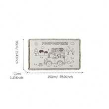 Miniso Characters Let's Go Series Soft Throw Blanket, Cute  Printed Light‑Weight Nap Blanket, Cozy Warm Sofa Cover For Travel, Office & Home Rest‑1pc - Multicolor - View 6