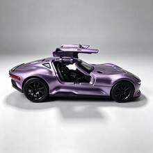 GT Alloy Sports Car Model, Zinc Alloy Body Durable And Impact Resistant. Double Door Structure, Adjustable Rear Wing, Display And Collect, Upgraded Detailed Interior, Realistic Front And Rear Differentiated Tires. Electrostatic Painted Texture High-End, Full Of Details, Collectible Decor - Multicolor - View 9