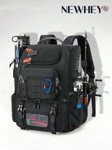 NEWHEY Fishing Backpack, 40L Fishing Tackle Bags Large Water Resistant Fishing Tackle Backpack Storage Fishing Gear - Gift For Men - Multicolor - View 2