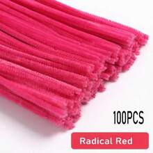100pcs/500pcs Halloween Plush Wire Craft Set, Suitable For Home And School DIY Arts And Crafts, Daily Or Halloween Decoration - Multicolor - View 12