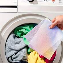 500/200/100pcs Laundry Color Catcher Sheets, Anti-Dyeing Fabric Dye Trapping Paper, Prevents Clothes Color Transfer & Cross-Staining, Absorbs Loose Dye In Washing Machine, Suitable For Home, Dorm And Travel Laundry Use - Multicolor - View 4