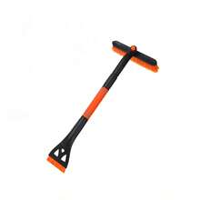 1set Snow Brush And Snow Shovel, 3‑In‑1 Detachable Extra‑Long Snow Removal Tool, Rotatable Brush Head, Paint Protection, Orange Comfort Grip Handle For Car Windshield, Fits Cars And Trucks - Multiple Styles - View 8