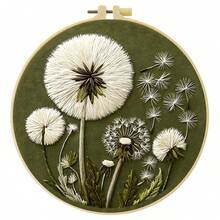 Embroidery Kit 15x15cm/5.9in Or 20x20cm/7.9in DIY Set With Flora And Fauna Pattern. For Adult Beginners. Includes Fabric, Instructions, Hoop, Needles & Threads. Great Gift For Friends/Family. Home Or Office Art Decor. - Flora Fauna - View 19