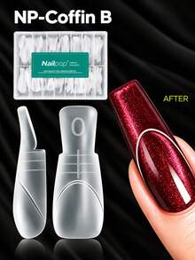 nailpop Trapezoid French Line Dual-Use Nail Molds Transparent Acrylic Top Molds For French Manicure Extension Fast Shaping Gel Molds Reusable Suitable For Home Salon Beginners - Clear - View 8