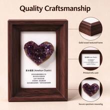 1PC Natural Crystal Ore Mini Photo Frame, Reiki Energy Healing Feng Shui Decor, Good Luck Home Office Ornament, Thanksgiving & Christmas Gift - Mineral Label Mini Photo Frame - View 6