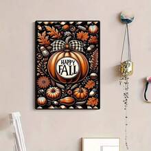1PC DIY 5D Diamond Painting Kit Pumpkin Pattern - Round Full Drill Art Mosaic Craft, Home Wall Decor, Unframed - No Frame - View 3