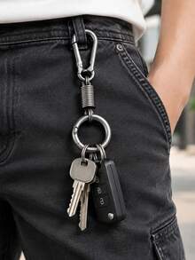 Gantungan Kunci Pegas, Gantungan Kunci Carabiner Lepas Cepat, Tempat Kunci Logam Anti-Hilang, Pengatur Kunci Portabel untuk Kunci Mobil, Kunci Rumah, Berkemah di Luar Ruangan & Penggunaan Sehari-hari, Klip Kunci Pegas Tahan Lama untuk Pria dan Wanita - Gantungan kunci pegas - View 4
