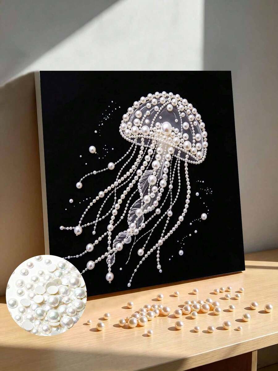 مجموعة رسم اللؤلؤ اليدوية، تصميم نمط قنديل البحر اللؤلؤي، مجموعة كاملة من الأدوات اليدوية، ديكور الحائط، هدايا العطلات. - A - مشاهدة 1