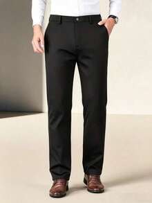 Men's Spring/Summer Breathable Suit Pants 4 Pieces, Draped Slimming Versatile Formal Tapered Ankle-Length Pants For Daily Commute - Multicolor - View 3