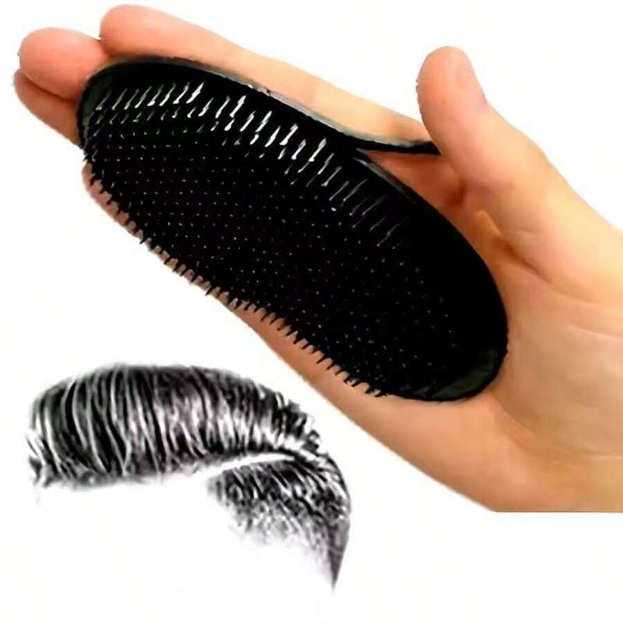 Men'S Large Back Hair Combs, Multi-Purpose Shampoo Brushes, Men'S Oval Brushes, Portable Beard Brushes, Random Landscape Art Collectible Card Gift Included - Multicolor - View 1