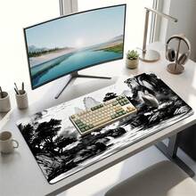 Black White Landscape Extra Long Mouse Pad For Gaming Office Home Art Design Gift For Friends Family Rubber Base PC Laptop Study Desk Mat Multiple Sizes Computer Keyboard Pad Non Slip Durable - View 13
